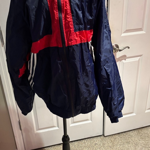 Adidas Navy and Red Men's Jacket - Picture 3 of 6